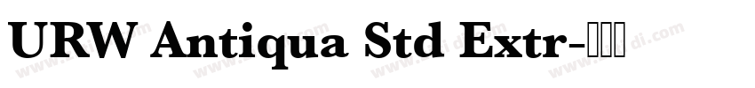 URW Antiqua Std Extr字体转换